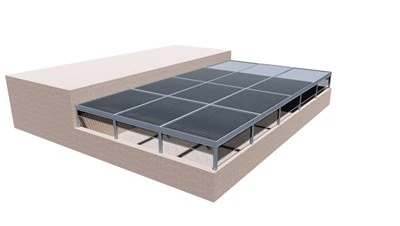 Decorative Gutter Hand-Crank Aluminum Pergola
