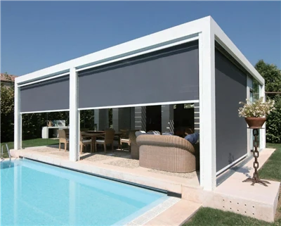 Electric Roller Blind Hand-Crank Aluminum Pergola