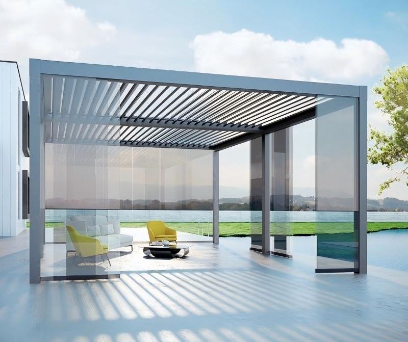 Glass Suite Motorized Aluminum Pergola