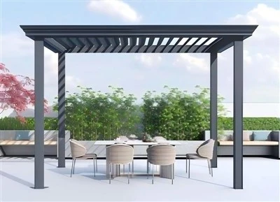 Decorative Gutter Motorized Aluminum Pergola