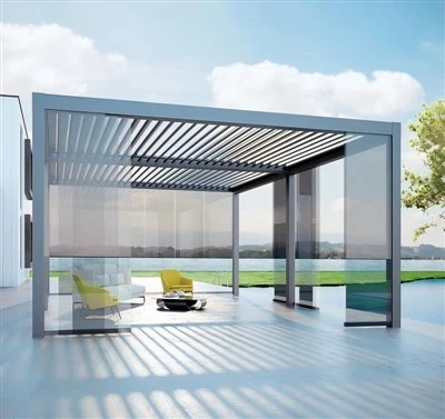 Glass Suite Hand-cranked Aluminum Pergola
