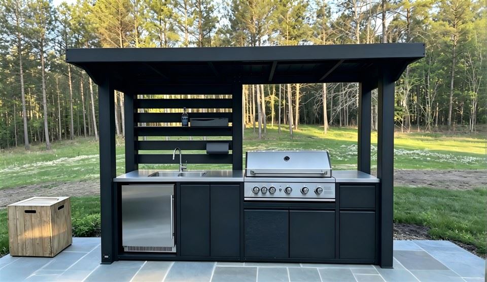 Sunshade Integrated Outdoor Kitchen